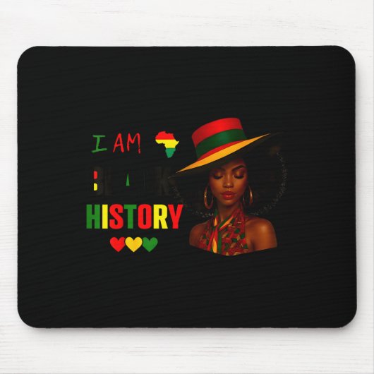 Im Black History Month Afroamerikanische Afrodeuts Mousepad (Vorne)