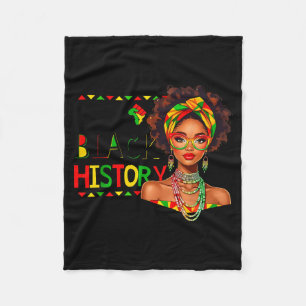 Im Black History Month Afroamerikanische Schwarze Fleecedecke