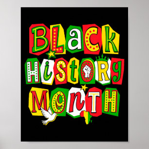 Im Black History Month Afroamerikanische Schwarze  Poster