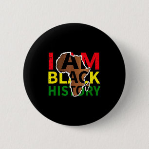Im Black History Month Blm Afroamerikanische Männe Button