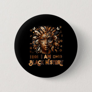 Im Black History Month Pride Melanin African Women Button
