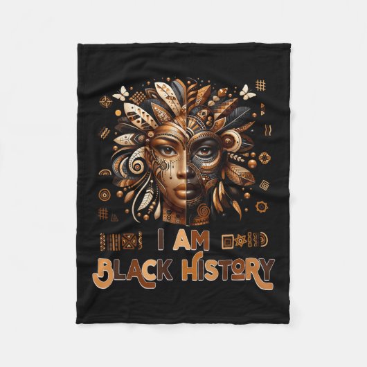 Im Black History Month Pride Melanin African Women Fleecedecke (Vorderseite)