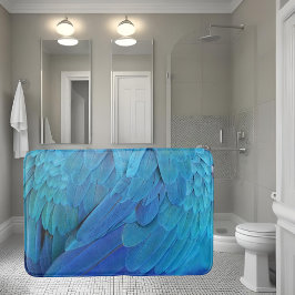 I'm blue - Macaw feathers Badematte