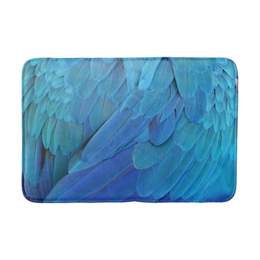 I'm blue - Macaw feathers Badematte (Vorderseite)