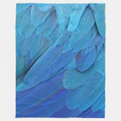 I'm blue - Macaw feathers Fleecedecke (Vorderseite)
