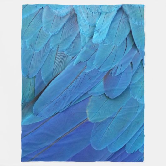 I'm blue - Macaw feathers Fleecedecke (Vorderseite)
