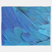 I'm blue - Macaw feathers Fleecedecke (Vorderseite (Horizontal))