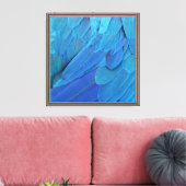 I'm blue - Macaw feathers Leinwanddruck (Insitu (Wohnzimmer))