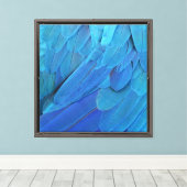 I'm blue - Macaw feathers Leinwanddruck (Insitu (Holzboden))