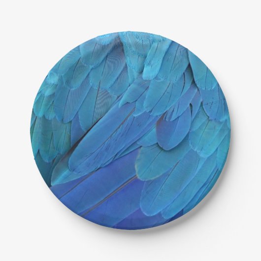 I'm blue - Macaw feathers Pappteller (Vorderseite)
