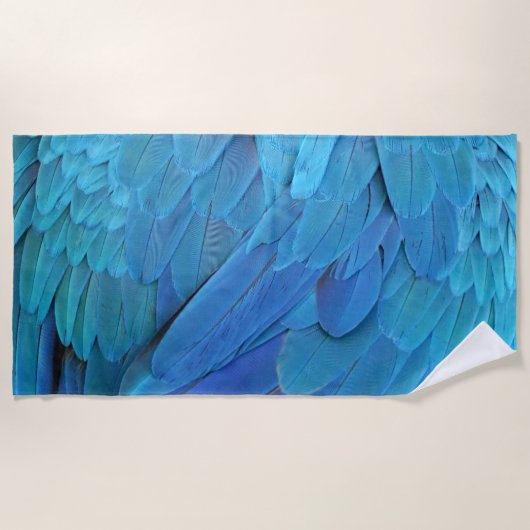 I'm blue - Macaw feathers Strandtuch (Vorderseite)