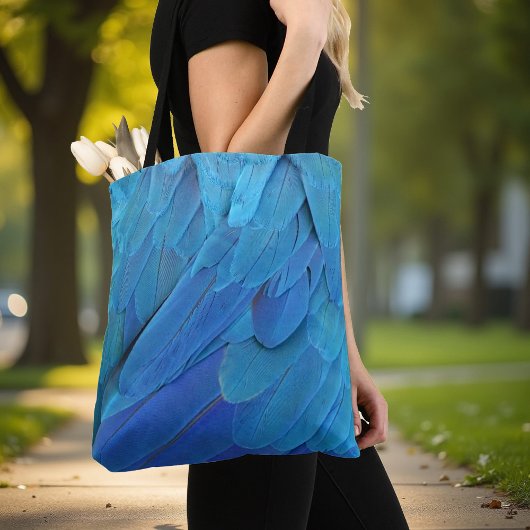 I'm blue - Macaw feathers Tasche