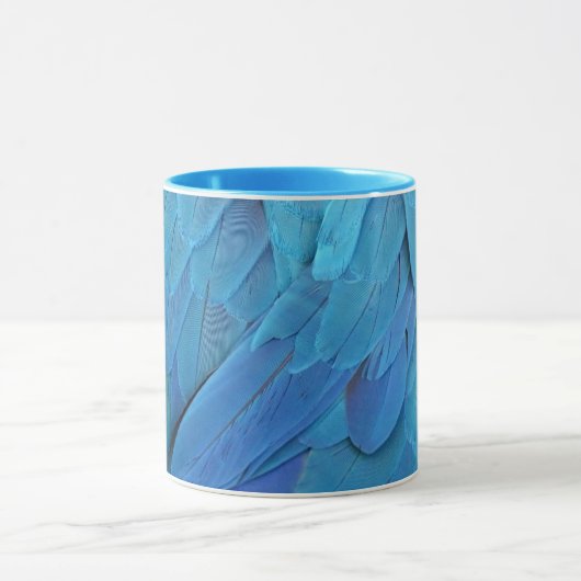 I'm blue - Macaw feathers Tasse (Zentrum)