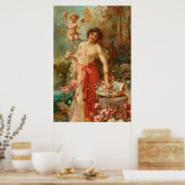 Im Blumengarten von Hans Zatzka - Poster (Küche)