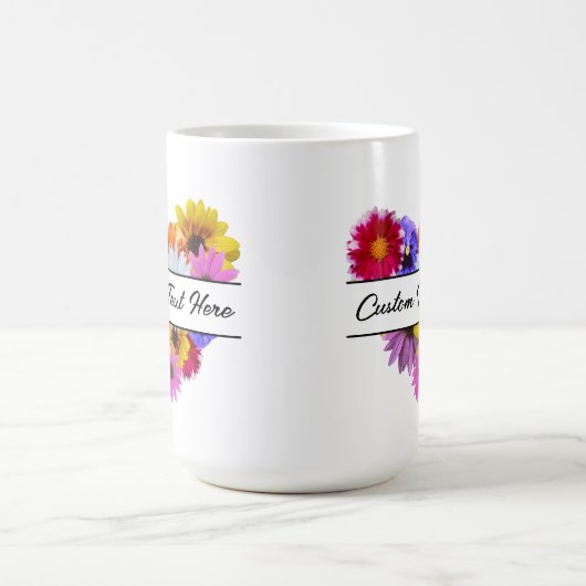 Im Blut - herzförmige Blüte Kaffeetasse (Mittel)