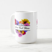 Im Blut - herzförmige Blüte Kaffeetasse (Vorderseite Links)