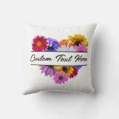 Im Blut - herzförmige Blüte Kissen (Rückseite)