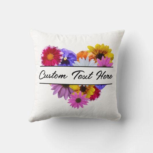 Im Blut - herzförmige Blüte Kissen (Rückseite)