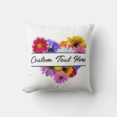 Im Blut - herzförmige Blüte Kissen (Vorderseite)