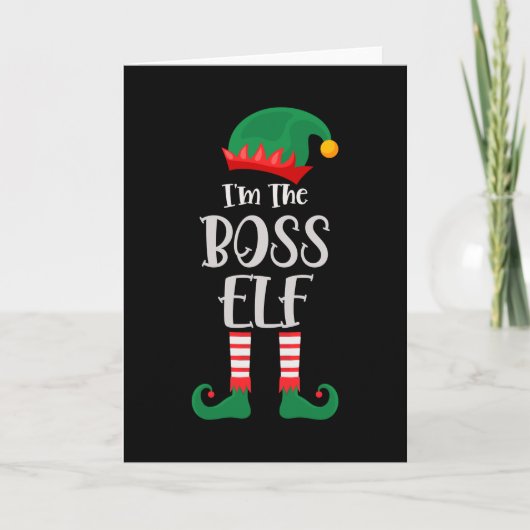 Im Boss Elf passt Weihnachten Karte (Vorderseite)