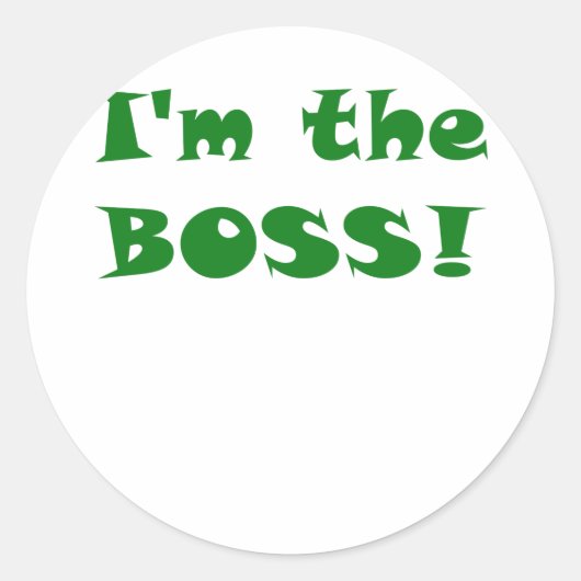Im Boss Runder Aufkleber (Vorderseite)