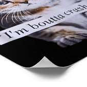 I'm Boutta Crash Out Cat Funny Meme Cat Pet Lover  Poster (Ecke)