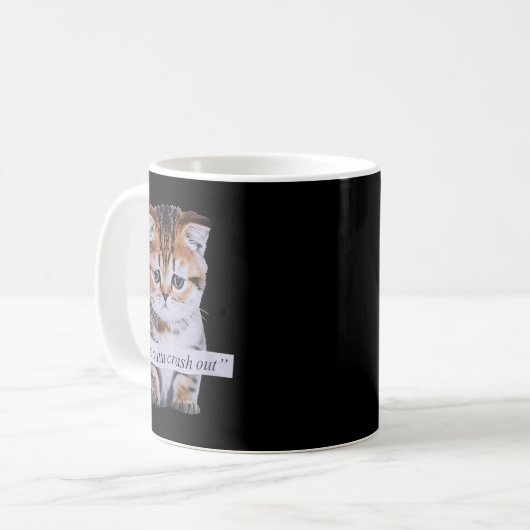 I'm Boutta Crash Out Funny Sarcasm Quotes Meme Cat Kaffeetasse (Vorderseite Links)