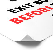 Im Brandfall, Gebäude verlassen, bevor tweet.. Poster (Ecke)