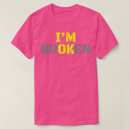 Im Broken Bold Yellow 1 T-Shirt (Design vorne)