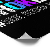 I'm Broken Teal &amp; Purple Ribbon Suicide Preven Poster (Ecke)