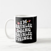 Im Brynlee Brynlee Dinge tun Retro Groovy Kaffeetasse (Links)