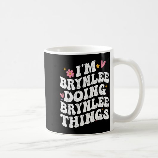 Im Brynlee Brynlee Dinge tun Retro Groovy Kaffeetasse (Rechts)
