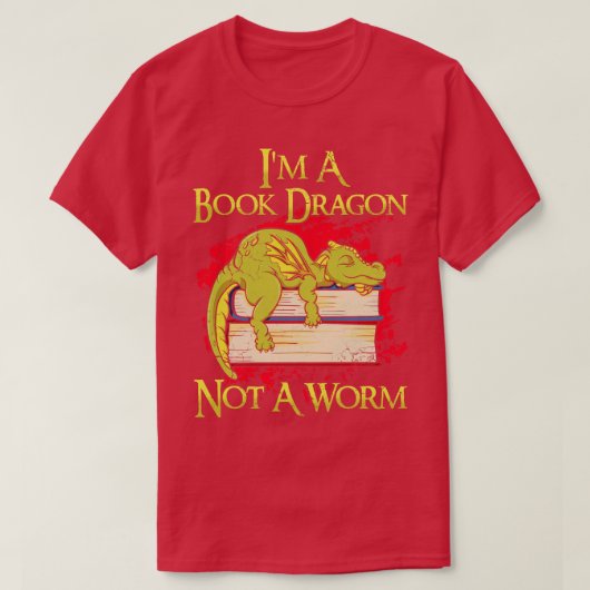 Im Buchdrachen kein Wurm T-Shirt (Design vorne)