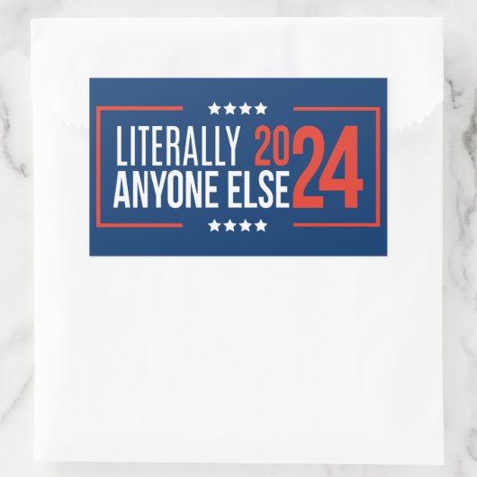 Im buchstäblichen Jahr 2024 Rechteckiger Aufkleber (Tasche)
