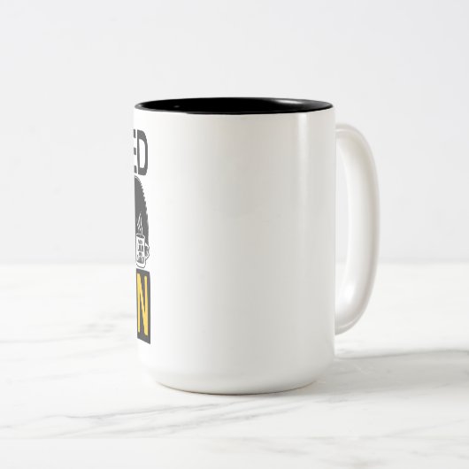Im Bunkercoffee Cup gehackt Zweifarbige Tasse (VorderseiteRechts)
