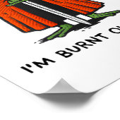 I'm Burnt Out M'lord Funny Knight Frog Meme Boys M Poster (Ecke)