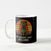 I'm Burnt Out My Lord Funny Medieval Frog Meme Art Kaffeetasse (Links)