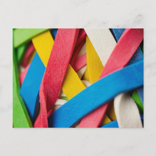 Im Büro Gummiband Postkarte (Vorderseite)