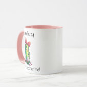 "I'm Busy Don't Bother Me" Sassy Pickle Girl Mug Tasse (Vorderseite Links)