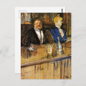 Im Café, dem Kunden und dem Anämischen Kassierer Postkarte (Vorne/Hinten)