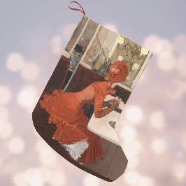 Im Café Vintag Paris Szene von Fernand Lungren Kleiner Weihnachtsstrumpf
