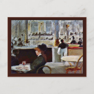 Im Café von Manet Edouard Postkarte