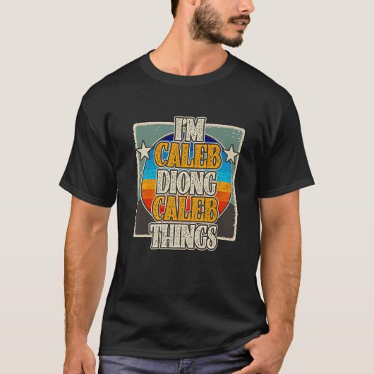 I'm CALEB DOING CALEB THINGS Funny Christmas T-Shirt (Vorderseite)