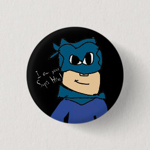 im Cartoon Ihres Superhelden Button