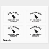 Im Cello spielen Rechteckiger Aufkleber (Blatt)