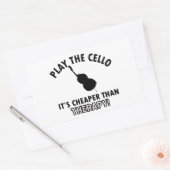Im Cello spielen Rechteckiger Aufkleber (Umschlag)