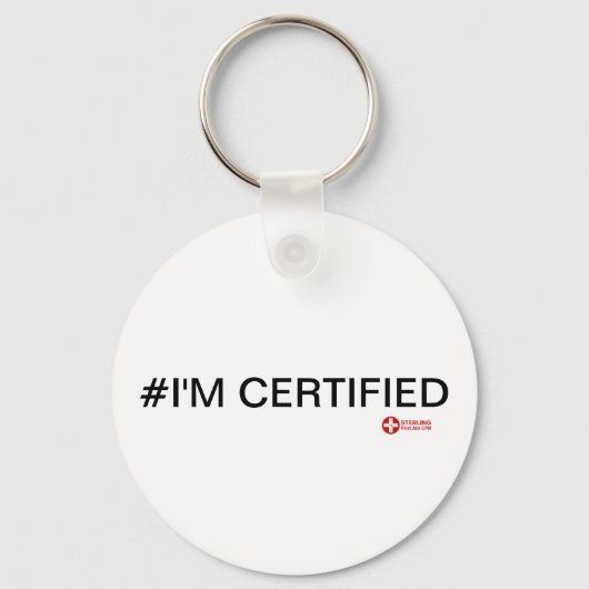 #I'M CERTIFIFIFIED button Schlüsselanhänger (Vorderseite)