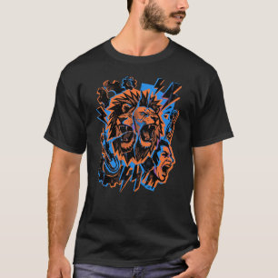 Im Chaos geschmiedetes Löwen-Shirt – Street Punk S T-Shirt