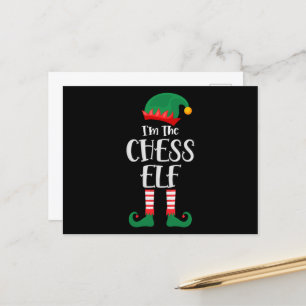 Im Chess Elf Matching Christmas Postkarte