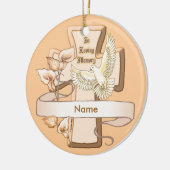 Im Christlichen Kreuz der liebenden Erinnerung Keramik Ornament (Links)